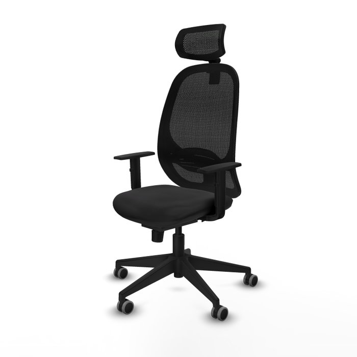PIQUERAS Y CRESPO Silla de oficina Cilanco con mecanismo Sincro, Negro