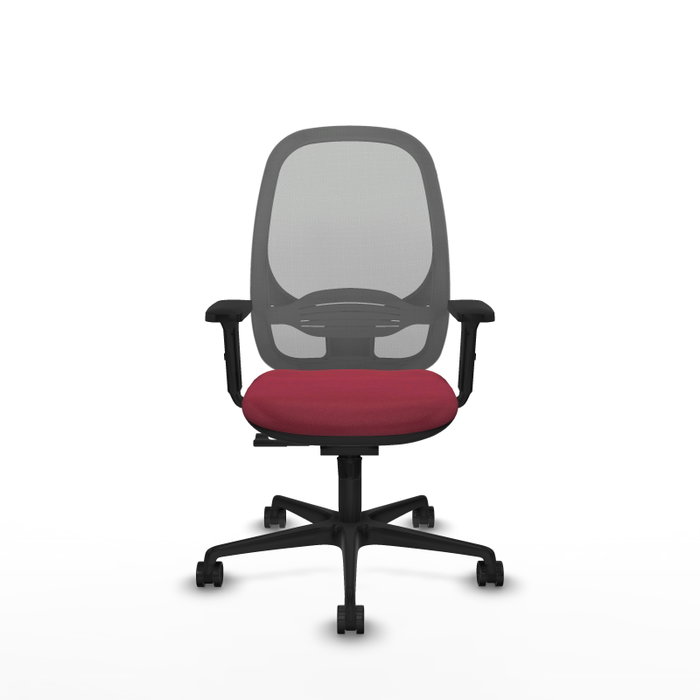 PIQUERAS Y CRESPO Silla de oficina Cilanco con mecanismo Sincro, Tela Granate y Malla Gris PIQUERAS Y CRESPO Silla de oficina Cilanco con mecanismo Sincro, Tela Granate y Malla Gris