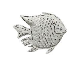 DKD Home Decor Decoración Metal Pez Decapé Blanco