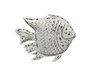 DKD Home Decor Decoración Metal Pez Decapé Blanco