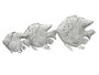 DKD Home Decor Decoración Metal Pez Decapé Blanco