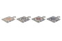 DKD Home Decor Salvamanteles de Dolomite Multicolor Set de 4