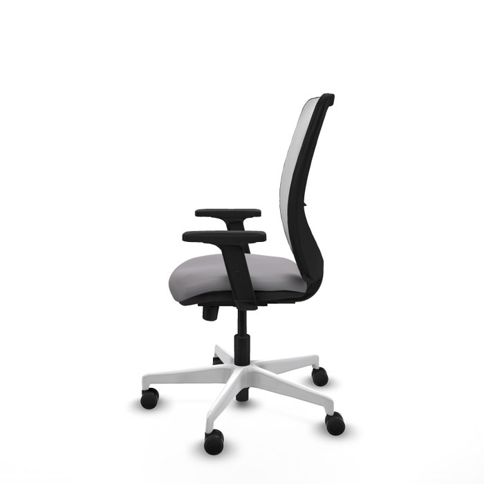 PIQUERAS Y CRESPO Silla de oficina Zulema con mecanismo Sincro/Traslack, Gris y Blanco