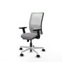 PIQUERAS Y CRESPO Silla de oficina Zulema con mecanismo Sincro/Traslack, Gris y Blanco