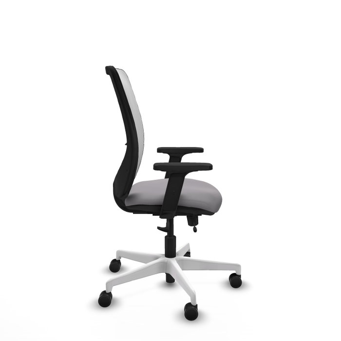 PIQUERAS Y CRESPO Silla de oficina Zulema con mecanismo Sincro/Traslack, Gris y Blanco
