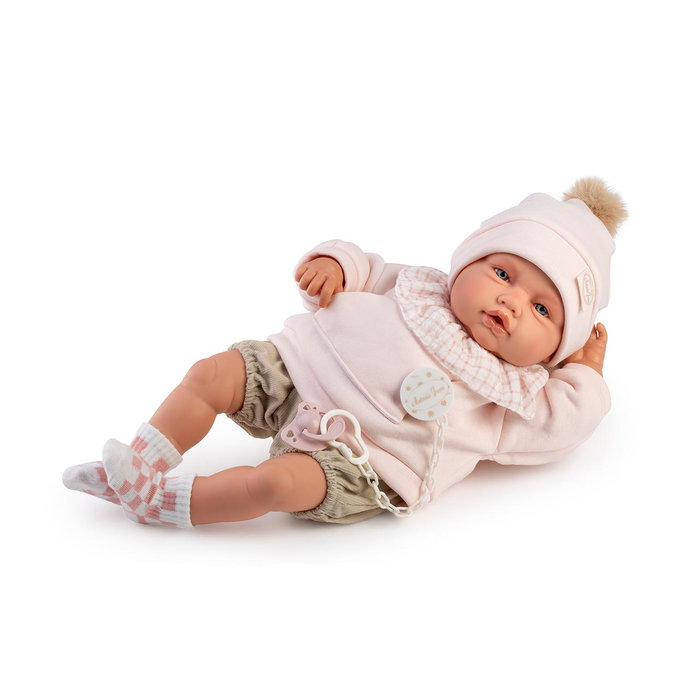 Muñecas Antonio Juan Muñeca Babydoo Posturitas Urban 18313 Articulada 50 cm, idiomas: English, francés, alemán, portugués, español