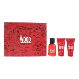 Dsquared 2 Red Wood Set para Mujer con Eau De Toilette, Gel de Ducha y Loción
