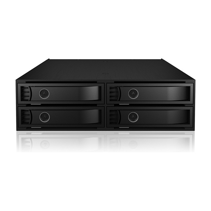 ICY BOX IB-2242U2K Bandeja para 4x SSD NVMe U.2 de 2,5 pulg. (6-15 mm) para 1x bahía de 5,25 pulg.