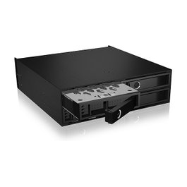 ICY BOX IB-2242U2K Bandeja para 4x SSD NVMe U.2 de 2,5 pulg. (6-15 mm) para 1x bahía de 5,25 pulg.