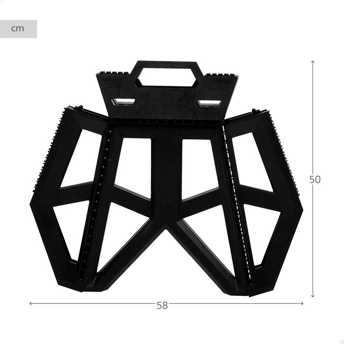 Aktive Taburete plegable camping extraresistente 150 kg con asa transporte 41x33x39 cm