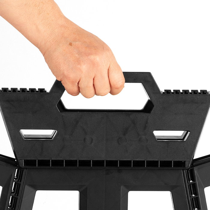 Aktive Taburete plegable camping extraresistente 150 kg con asa transporte 41x33x39 cm
