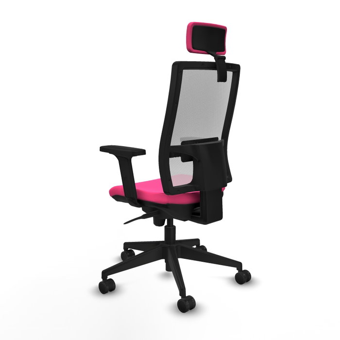 PIQUERAS Y CRESPO Silla de oficina Horna Rosa y Blanco