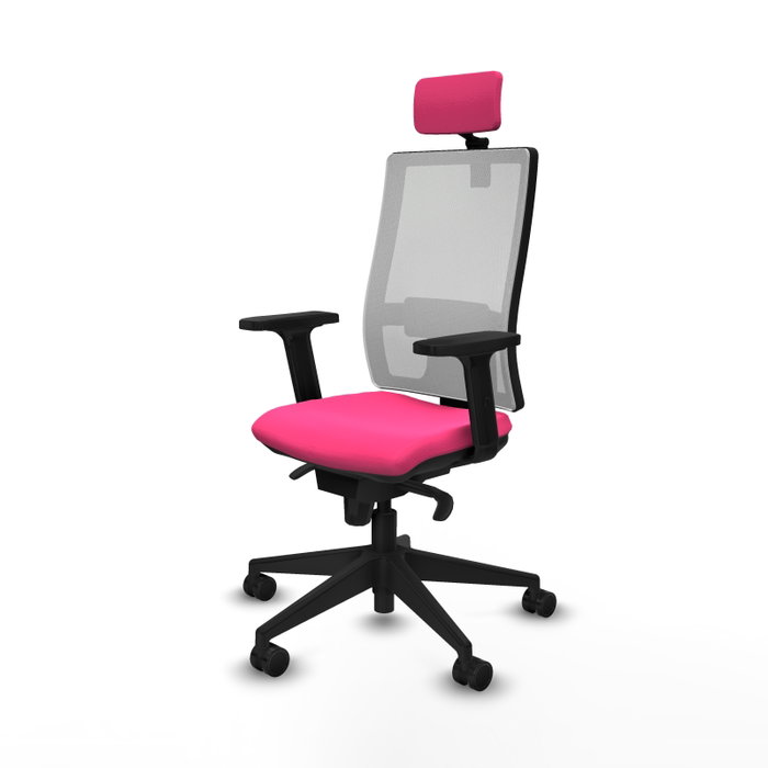 PIQUERAS Y CRESPO Silla de oficina Horna Rosa y Blanco