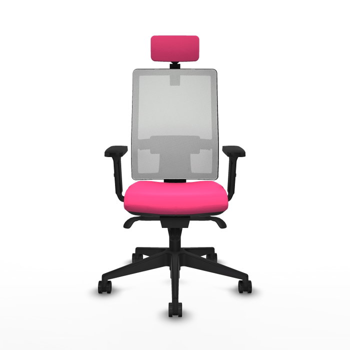 PIQUERAS Y CRESPO Silla de oficina Horna Rosa y Blanco