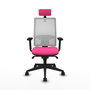 PIQUERAS Y CRESPO Silla de oficina Horna Rosa y Blanco