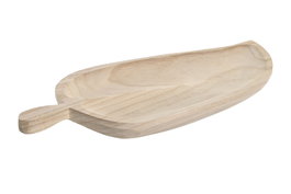 DKD Home Decor Centro de Mesa Hoja Paulownia Marrón