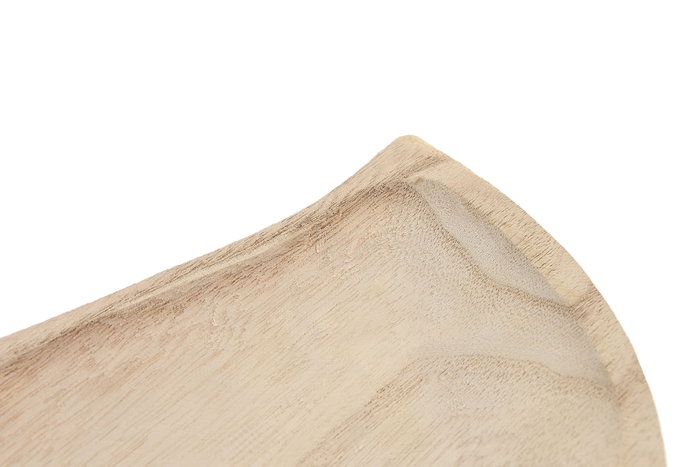 DKD Home Decor Centro de Mesa Hoja Paulownia Marrón