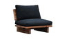 DKD Home Decor Sillón Balines Negro Natural 88 x 75 x 95 cm