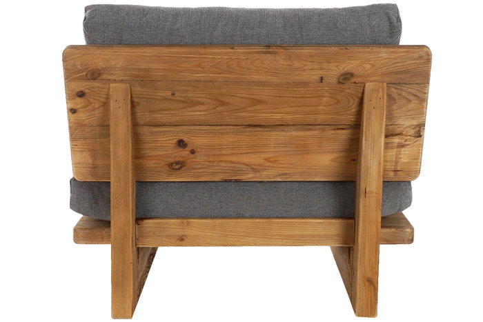 DKD Home Decor Sillón Balines Negro Natural 88 x 75 x 95 cm