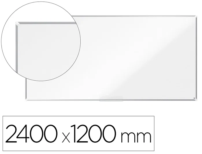 NOBO Pizarra blanca magnética Premium Plus de acero lacado 240x120 cm NOBO Pizarra blanca magnética Premium Plus de acero lacado 240x120 cm