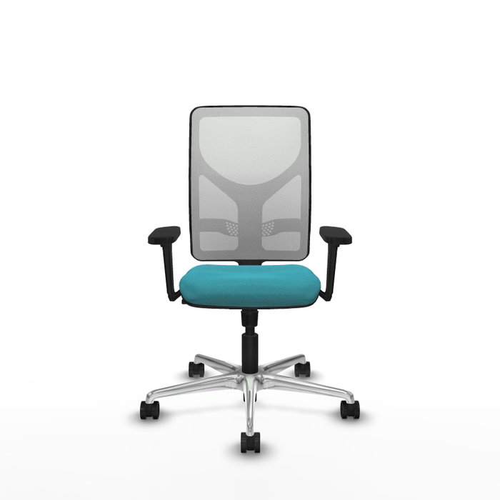PIQUERAS Y CRESPO Silla de oficina Motilla con mecanismo Sincro, Tela Turquesa y Malla Blanca PIQUERAS Y CRESPO Silla de oficina Motilla con mecanismo Sincro, Tela Turquesa y Malla Blanca