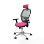 PIQUERAS Y CRESPO Silla de oficina Jorquera Rosa y Gris con Mecanismo Sincro/Traslack