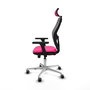 PIQUERAS Y CRESPO Silla de oficina Jorquera Rosa y Gris con Mecanismo Sincro/Traslack