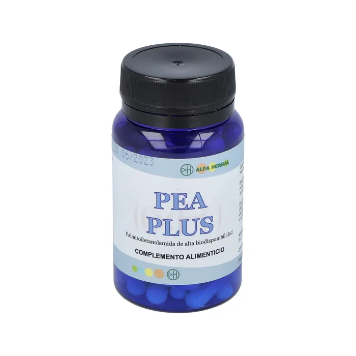 ALFA HERBAL Pea Plus Complemento Alimenticio de Palmitoiletanolamida (PEA) 400 mg por Cápsula - 60 Cápsulas Vegetales ALFA HERBAL Pea Plus Complemento Alimenticio de Palmitoiletanolamida (PEA) 400 mg por Cápsula - 60 Cápsulas Vegetales