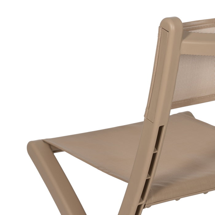 Silla Plegable Beige Polipropileno 45 X 55 X 83 cm (Set de 4)