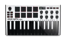 AKAIPRO Mpk Mini Mk3 Controlador MIDI con 25 Teclas Sensibles, Pads MPC, Arpegiador y Pantalla OLED