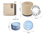 Innspiro Kit de 4 Sellos de Madera Woodies 'Fiesta Invitaciones' y Tinta Azul Claro