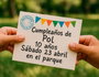 Innspiro Kit de 4 Sellos de Madera Woodies 'Fiesta Invitaciones' y Tinta Azul Claro