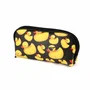 Oh My Pop Neceser Jelly Pequeño Cuac Amarillo, Gran Capacidad Interna, Cremallera Superior, Forro Interior, Para Cosméticos y Cuidado Personal