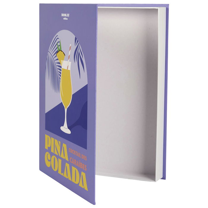 Home Deco Factory Libro-Caja Deco Cócteles Gin tonic Sex on the beach Piña colada Spritz Almacenamiento Decorativo 25x4.5x33cm