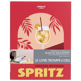Home Deco Factory Libro-Caja Deco Cócteles Gin tonic Sex on the beach Piña colada Spritz Almacenamiento Decorativo 25x4.5x33cm