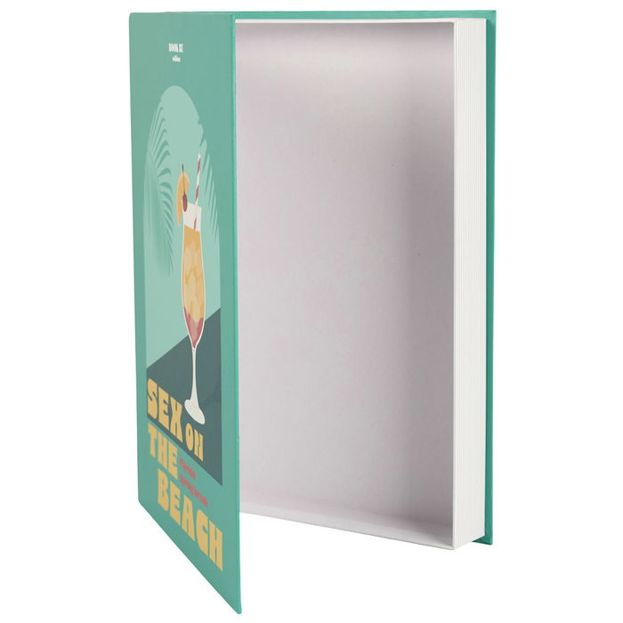 Home Deco Factory Libro-Caja Deco Cócteles Gin tonic Sex on the beach Piña colada Spritz Almacenamiento Decorativo 25x4.5x33cm