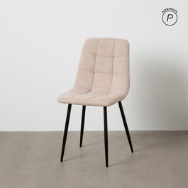 Silla Beige Tejido-Metal Contract 44 X 42 X 89 cm (Set de 4)