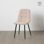 Silla Beige Tejido-Metal Contract 44 X 42 X 89 cm (Set de 4)