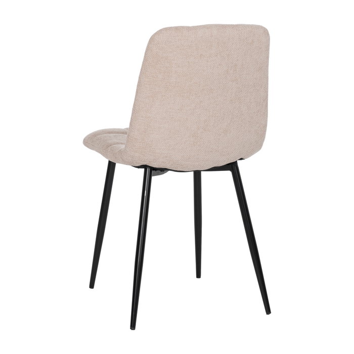 Silla Beige Tejido-Metal Contract 44 X 42 X 89 cm (Set de 4)