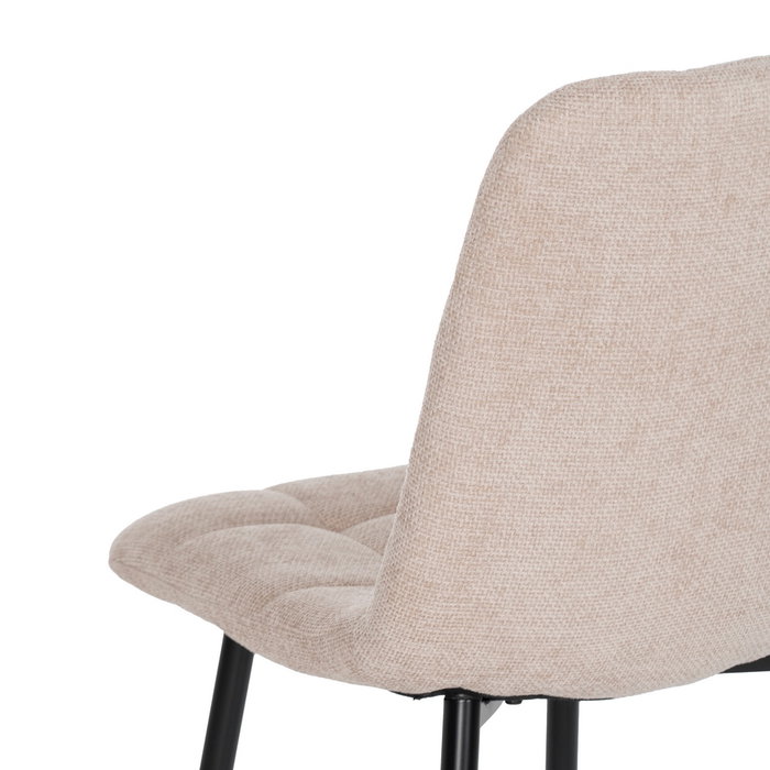 Silla Beige Tejido-Metal Contract 44 X 42 X 89 cm (Set de 4)