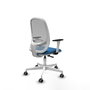 PIQUERAS Y CRESPO Silla de oficina Cilanco con mecanismo Sincro, Azul claro y Gris