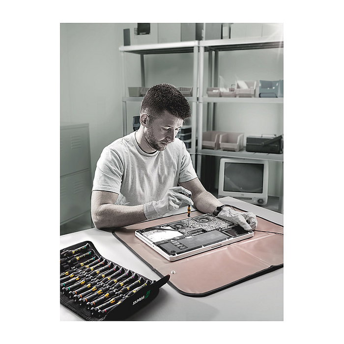 Wera 05134019001 Kraftform Micro Big Pack ESD Destornillador Eléctrico 25 Piezas - Negro y Amarillo