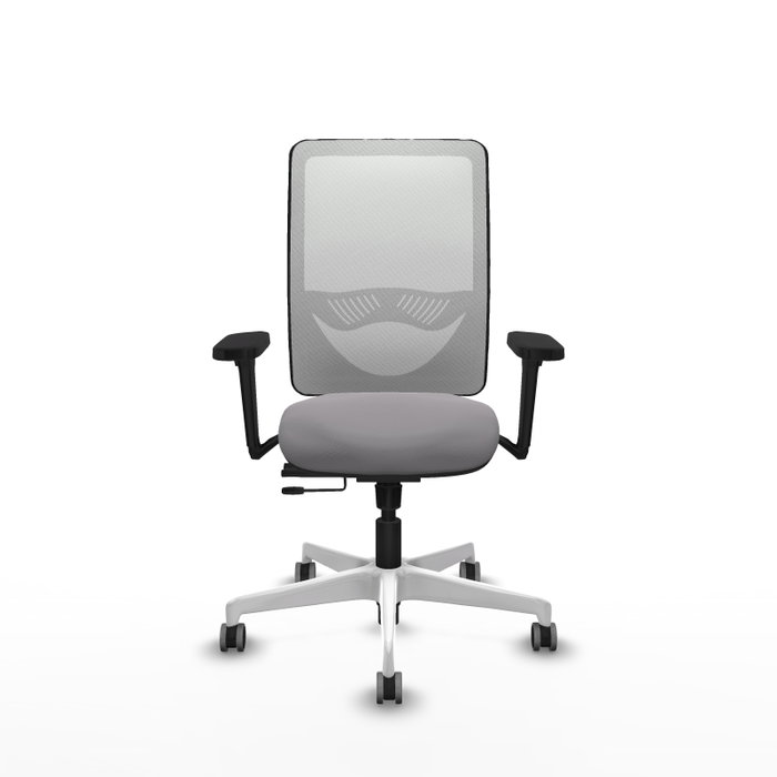 PIQUERAS Y CRESPO Silla de oficina Zulema con mecanismo Sincro/Traslack Gris y Blanco