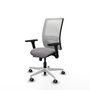 PIQUERAS Y CRESPO Silla de oficina Zulema con mecanismo Sincro/Traslack Gris y Blanco