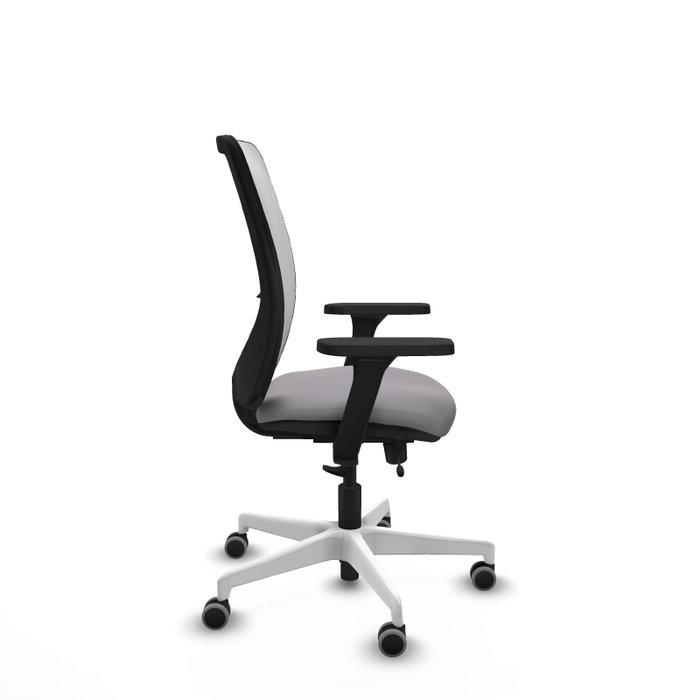 PIQUERAS Y CRESPO Silla de oficina Zulema con mecanismo Sincro/Traslack Gris y Blanco