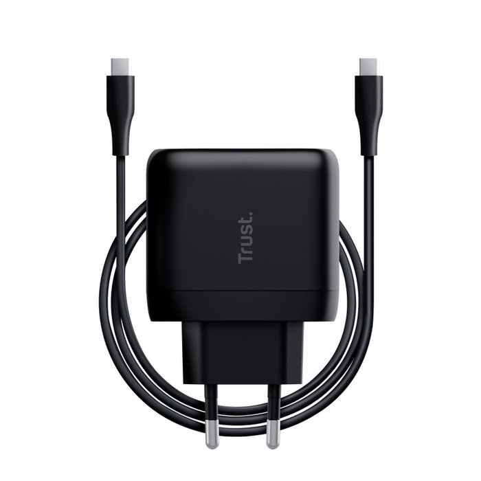 Trust Maxo 65W Universal con USB-C y cable de 2m, Negro