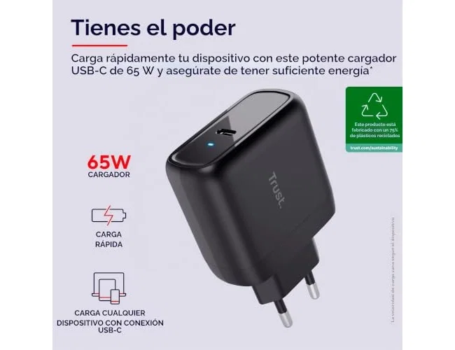 Trust Maxo 65W USB-C Universal Negro