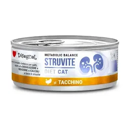 Disugual Diet Cat Struvite Pavo Alimento Húmedo para Gatos 12x85 gr