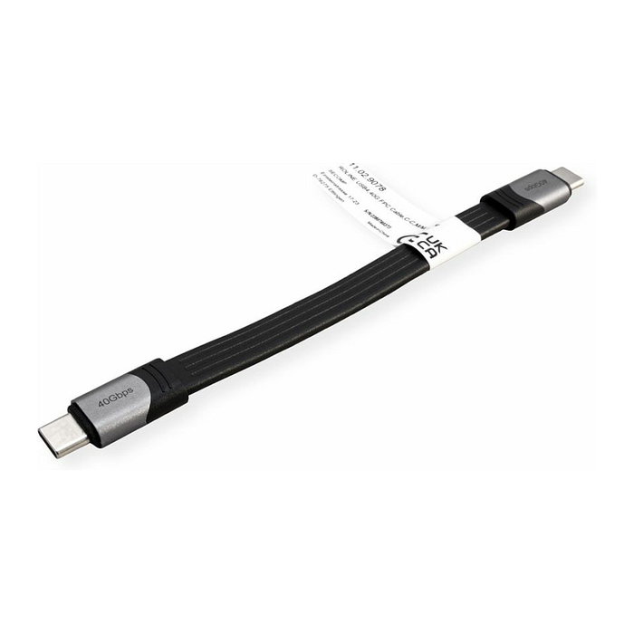 ROLINE Cable USB4 Gen 3x2 USB C a USB C 40 Gbit/s Negro ROLINE Cable USB4 Gen 3x2 USB C a USB C 40 Gbit/s Negro