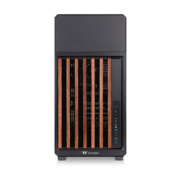 Thermaltake TR300 WS Midi Tower Negro/Madera con LCD